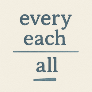 every each all 차이 이거 보면 진짜 안 헷갈려요 (예문 포함)