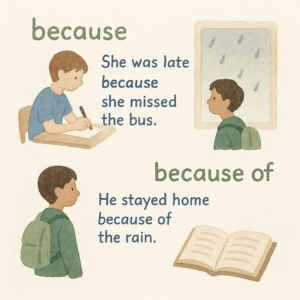 because, because of 차이 한 번에 정리! 예문으로 완벽 구분