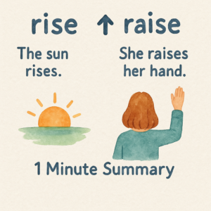 rise raise 차이, 예문으로 1분 만에 정리 끝 (토익에도 나와요)