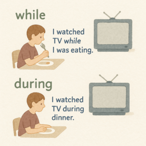 while, during 차이 헷갈리면 이 예문만 기억하세요