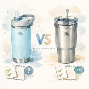스탠리 아이스플로우 플립 스트로 2.0 vs 퀜처 H2.0 텀블러 591ml, 둘 다 써보고 비교한 솔직 후기