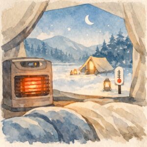 겨울 캠핑, 잘 때 팬히터 몇 도로 설정하나요 직접 써보고 찾은 적정 온도