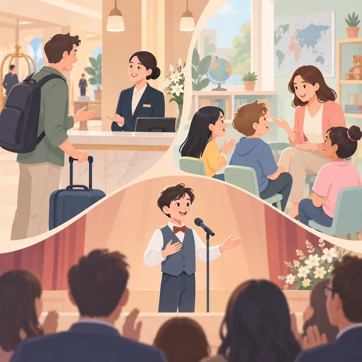 영어회화공부방법 목표 상황에 따라 달라지는 비중 호텔영어회화·초등영어회화·영어말하기대회