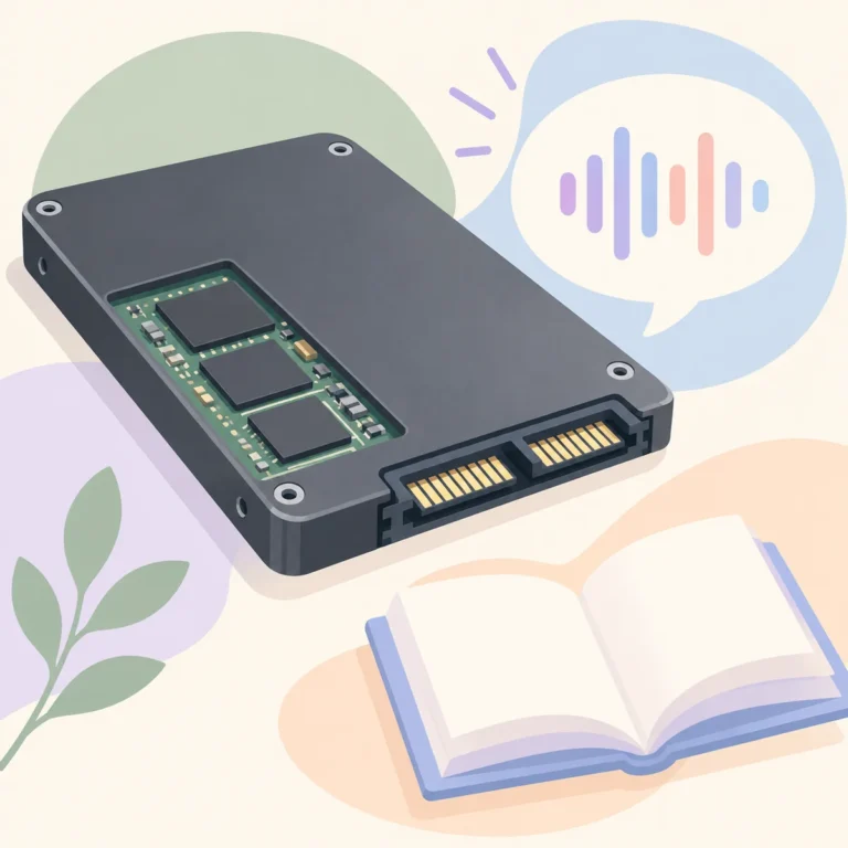 SATA SSD의 약자 풀이와 세이터·에스에스디 영어 발음을 보여 주는 영어 학습 썸네일