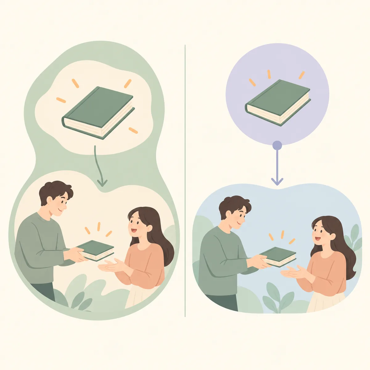 관계대명사 what과 that의 차이를 영어 예문으로 비교한 문법 학습 이미지
